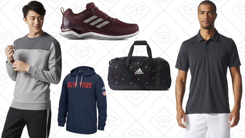 Texture Sweatshirt, $20 | Speed Trainer 3 Shoes, $60 | Ultimate Hood Collegiate N, $57 | Crossbody Sport Bag, $38 | Uncontrol Climachill Polo Shirt, $48
